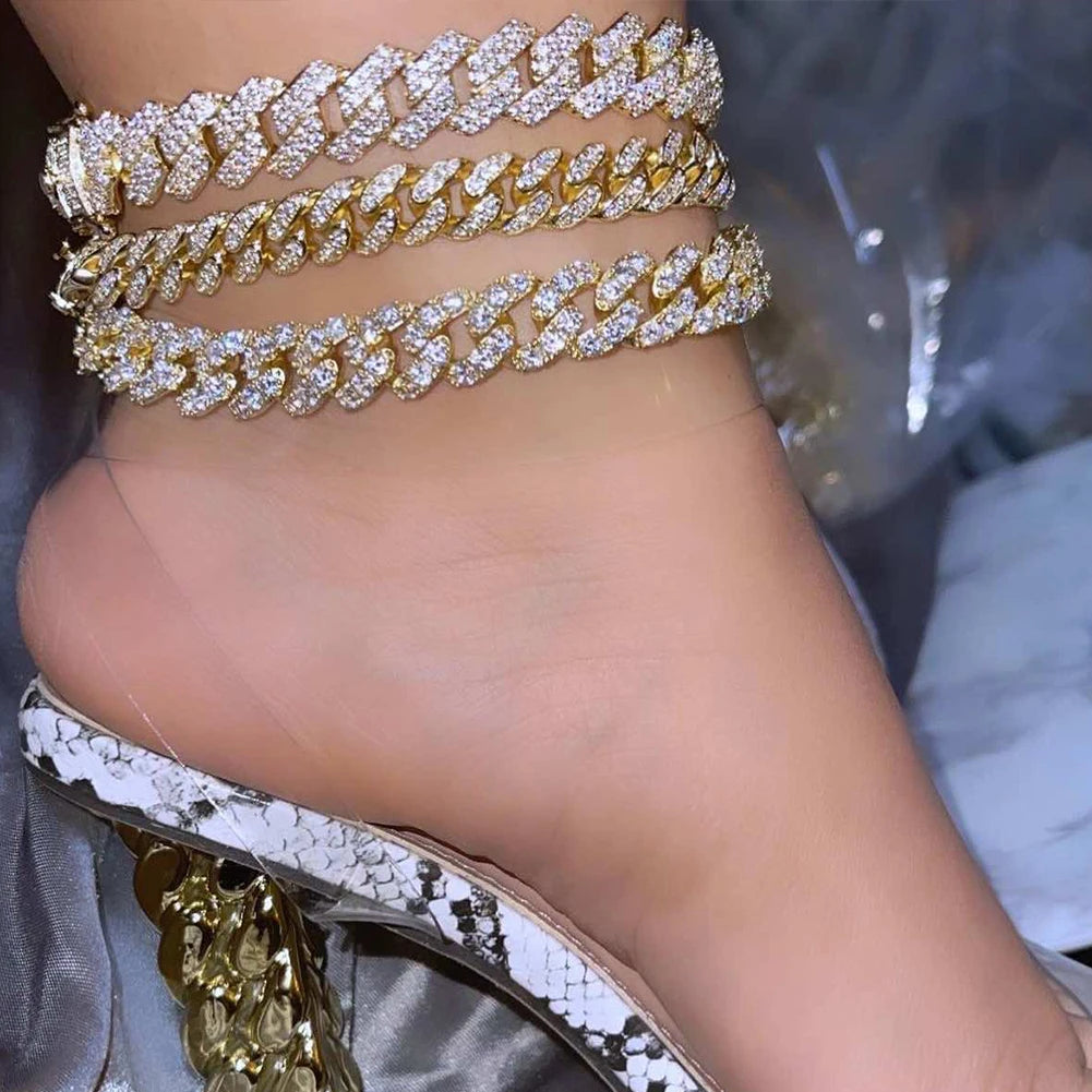 Iced Out Beach Anklets